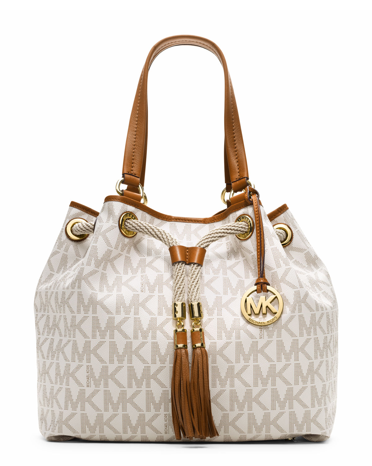Lyst - Michael Michael Kors Large Marina Gathered Tote in White
