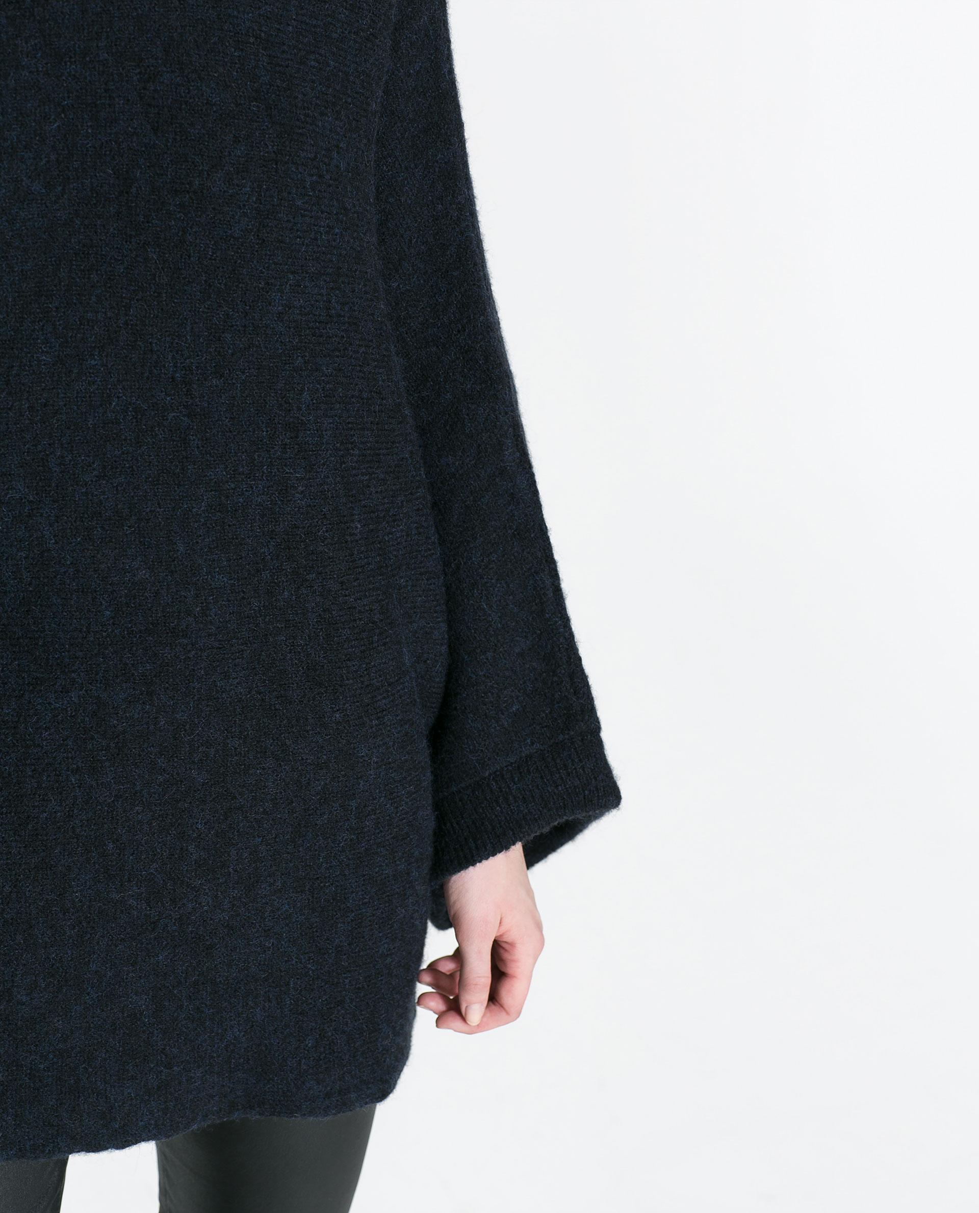 Zara Poncho Sweater in Blue Lyst