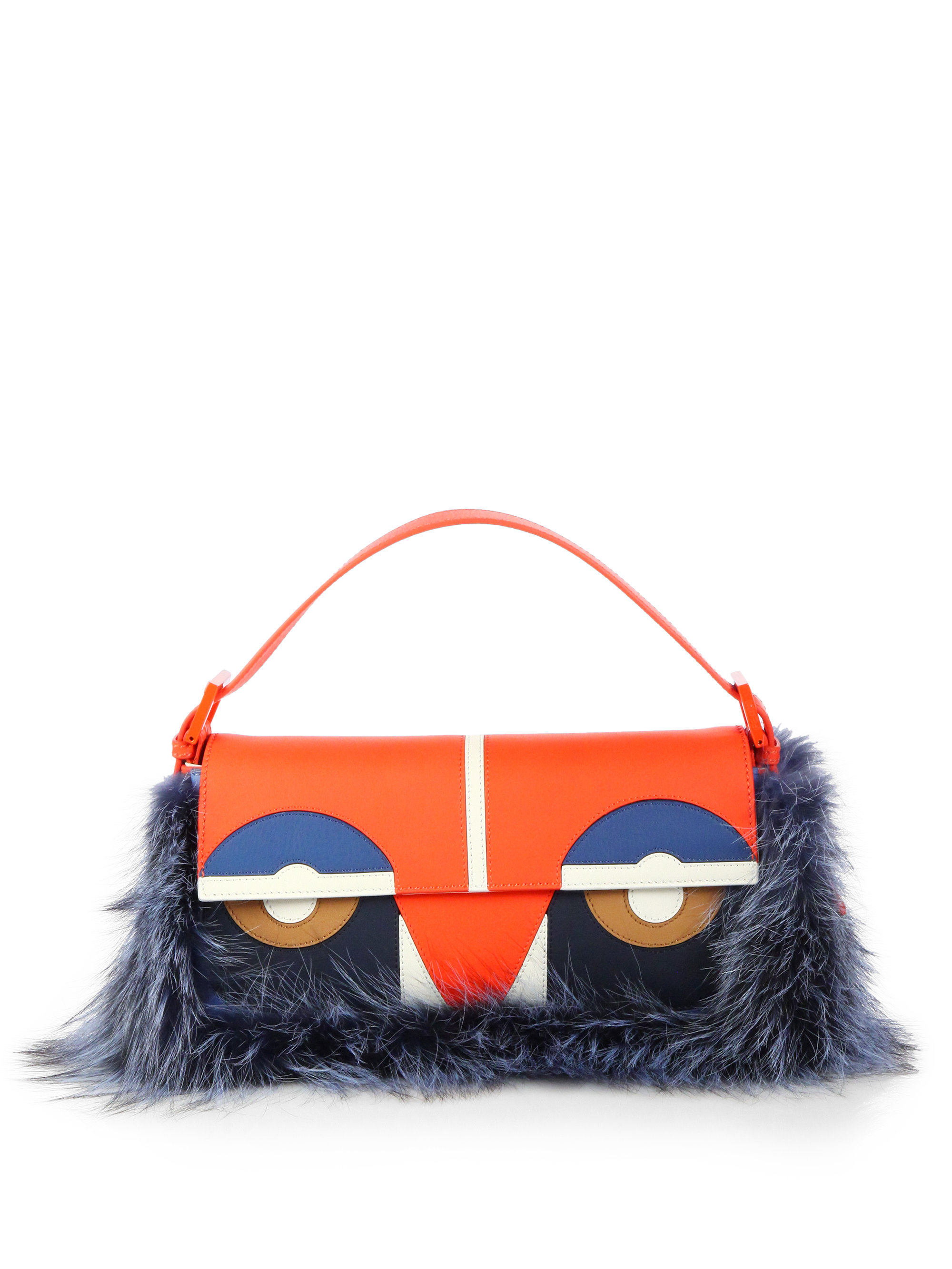 Fendi Baguette Bag Bugs Leather Bag in Red | Lyst