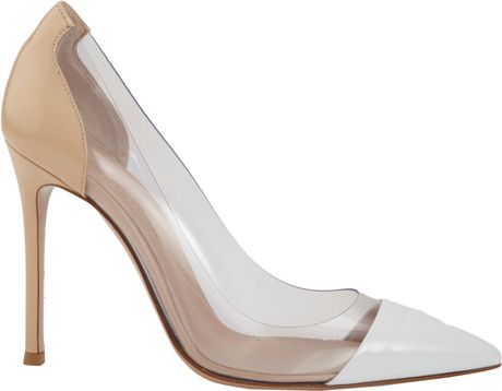 Gianvito Rossi PVC Combo Pump in Transparent (white) | Lyst