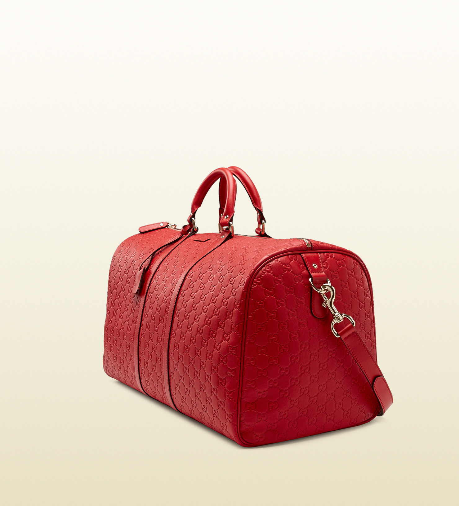 Lyst - Gucci Red Ssima Leather Carry-on Duffel Bag in Red