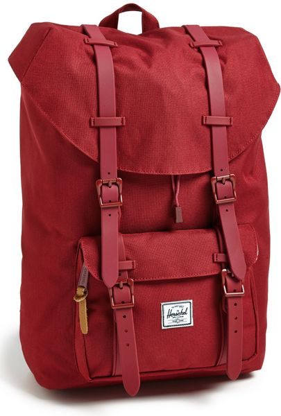 Herschel Supply Co. Little America Medium Backpack in Red (Burgundy ...