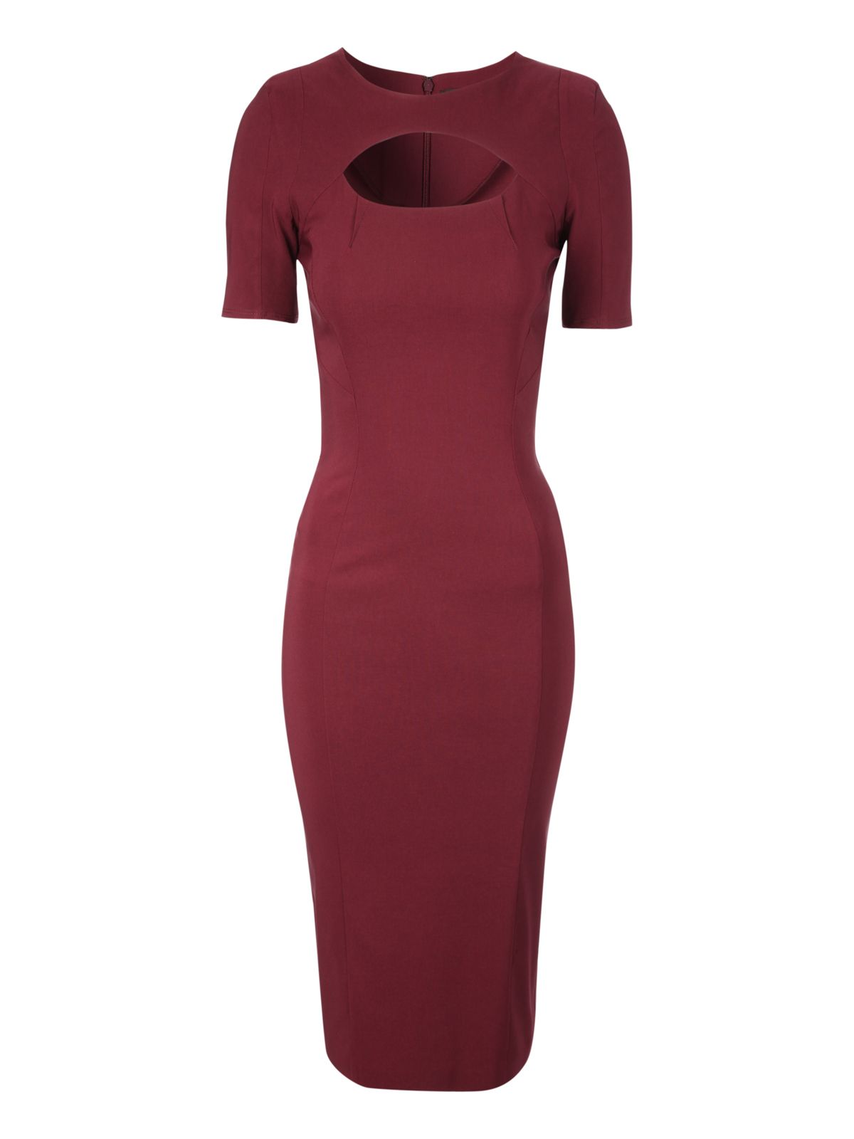 Jane Norman Cut Out Bodycon Dress in Red (Burgundy) | Lyst