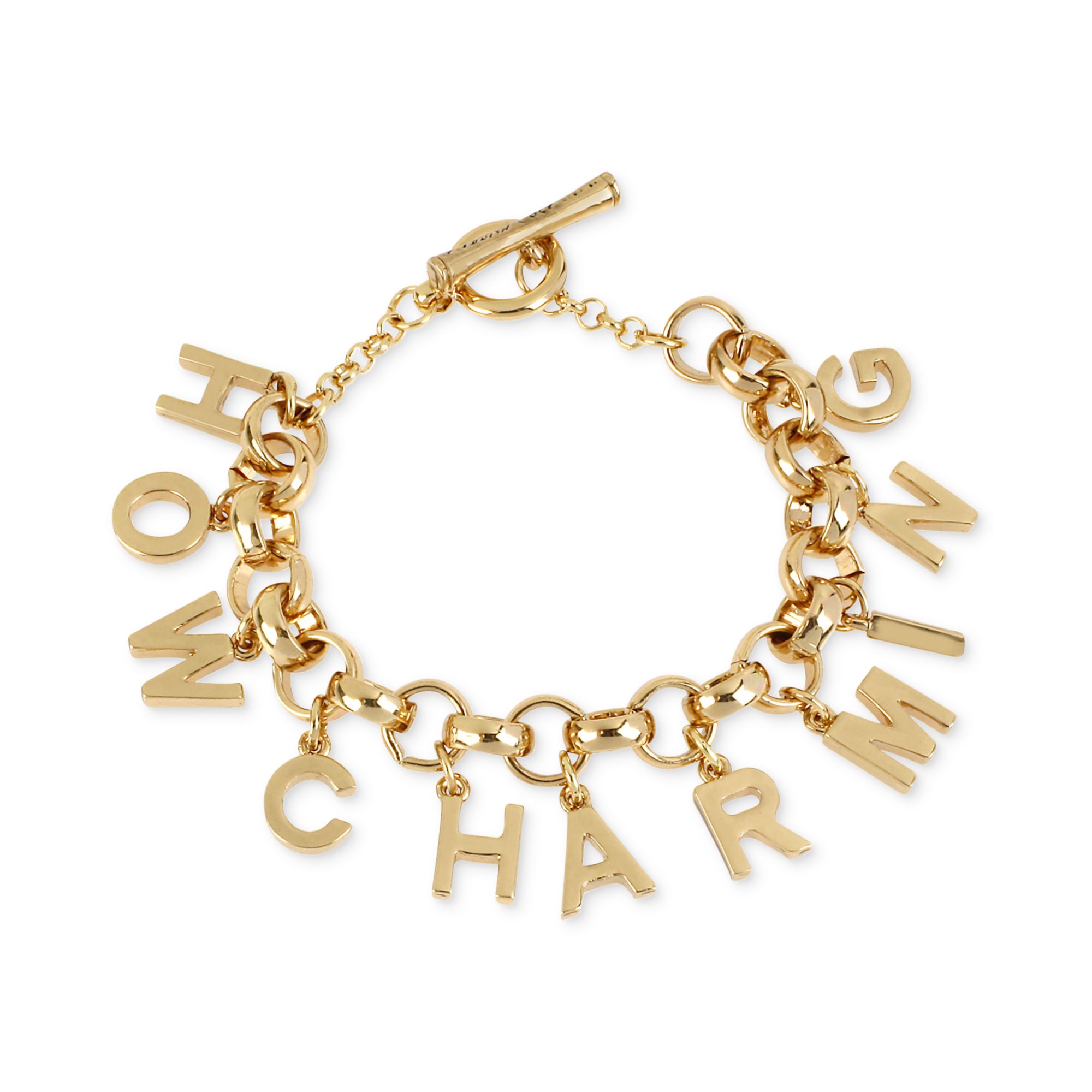 Kenneth Cole New York Goldtone How Charming Charm Toggle Bracelet in ...