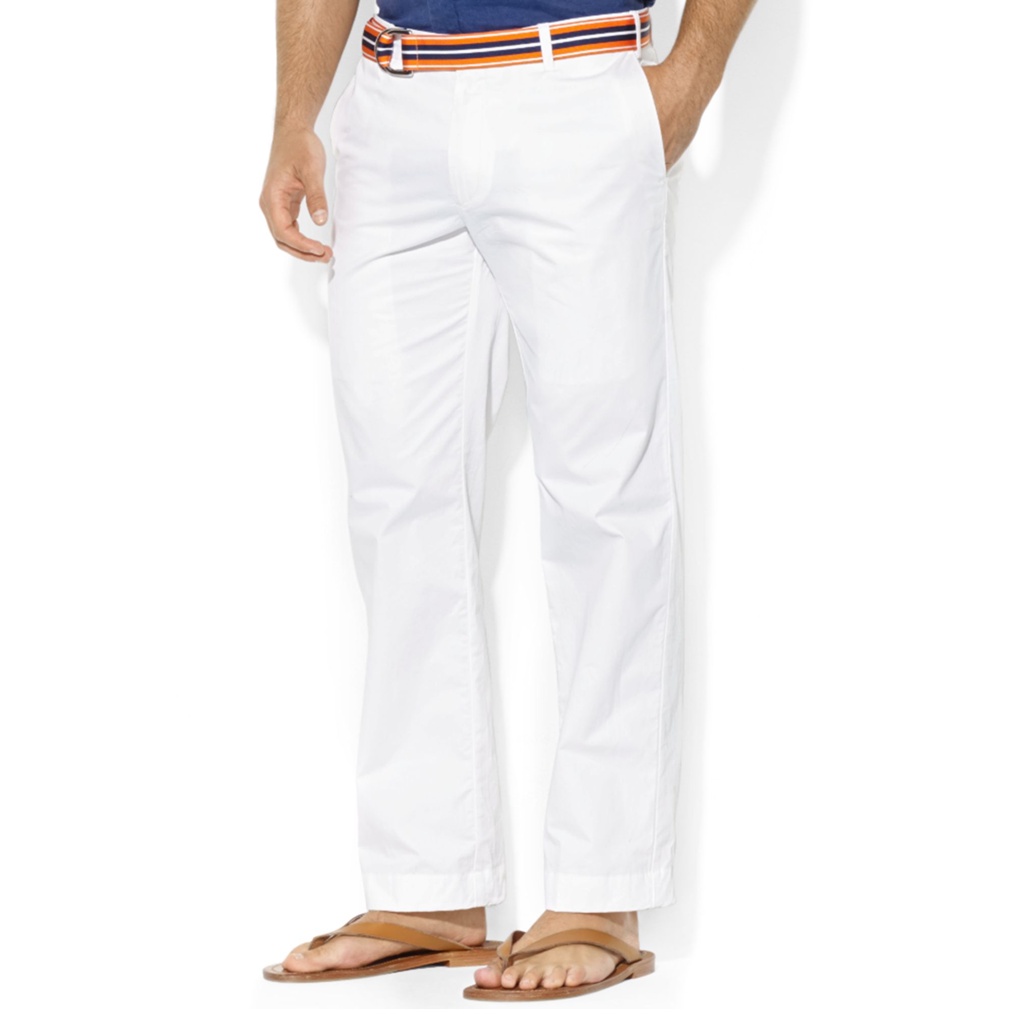 Ralph Lauren Classicfit Hudson Westport Chino Pants in White for Men | Lyst