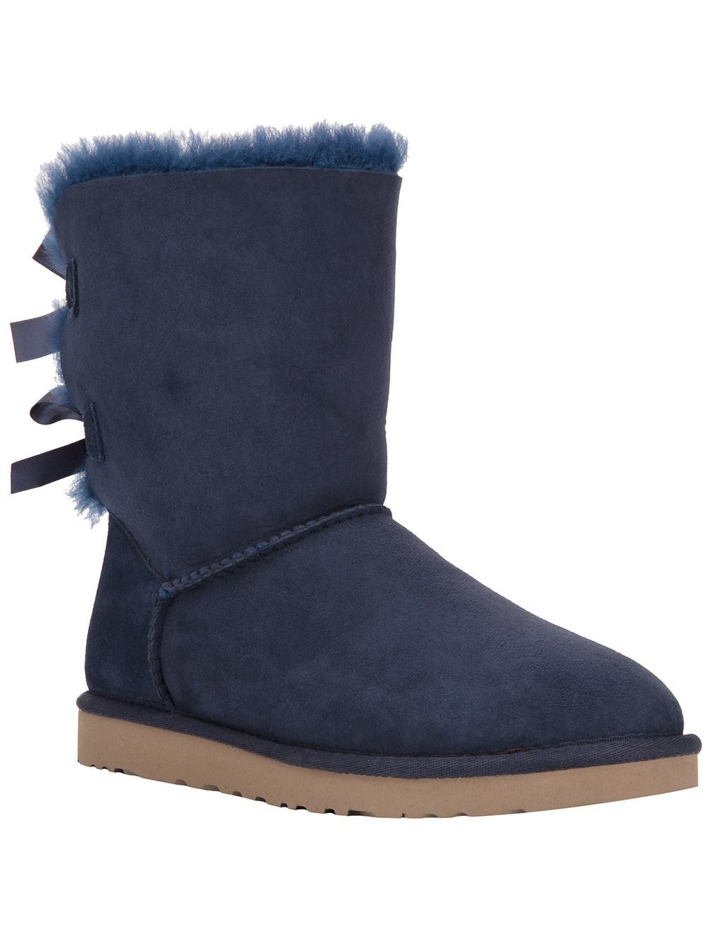 Ugg ® Classic Short Bailey Bow Boots in Blue | Lyst