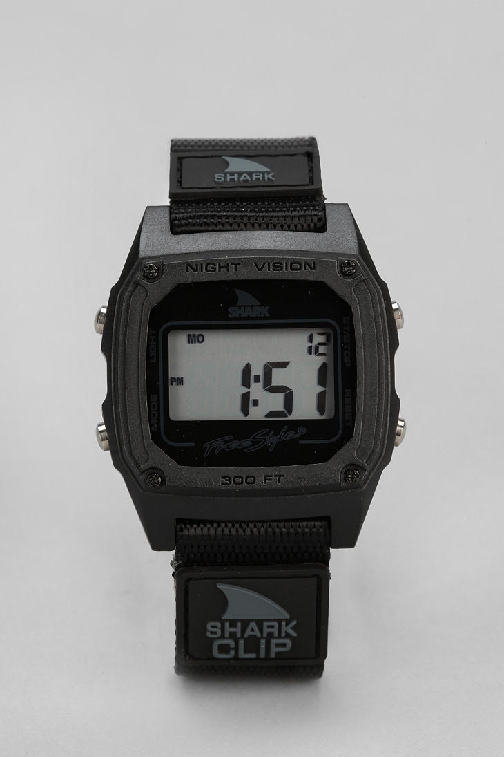 Lyst - Urban Outfitters Freestyle Shark Clip Watch in Black