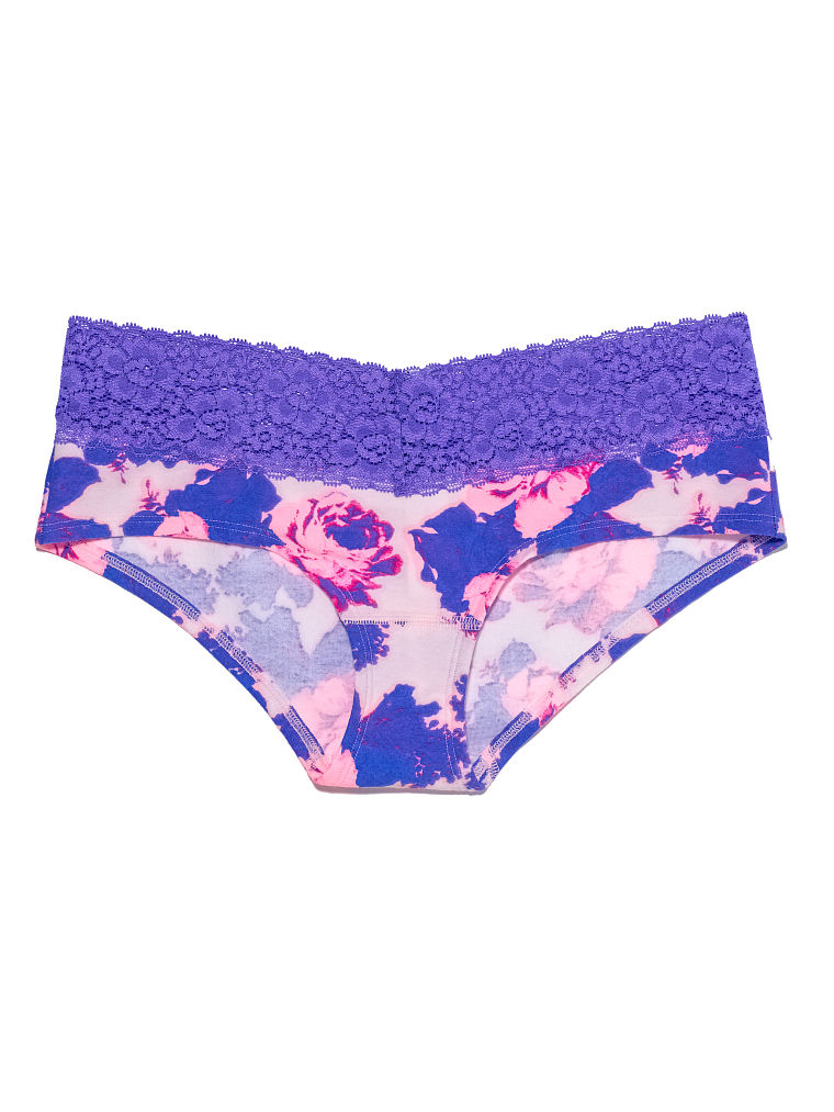 Victoria's Secret Lace Trim Hipster Panty in Blue (purple floral) | Lyst