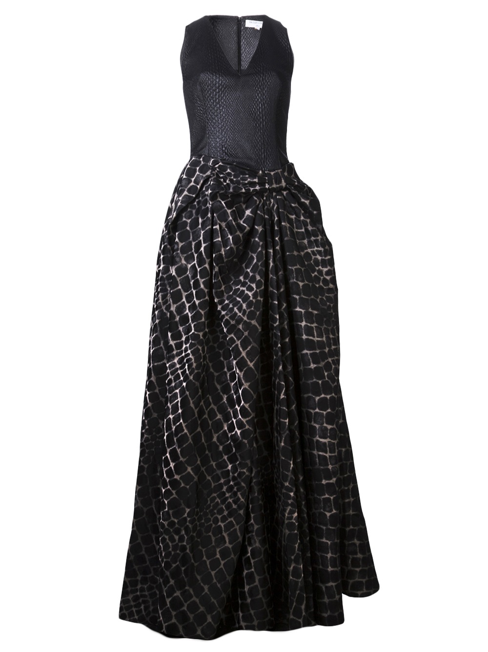 Lyst - Viktor & rolf Crocodile Skin Texture Dress in Black