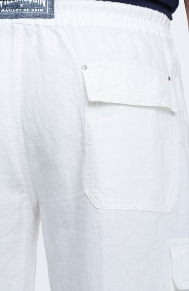 Vilebrequin Ponant Linen Cargo Pants in White for Men | Lyst