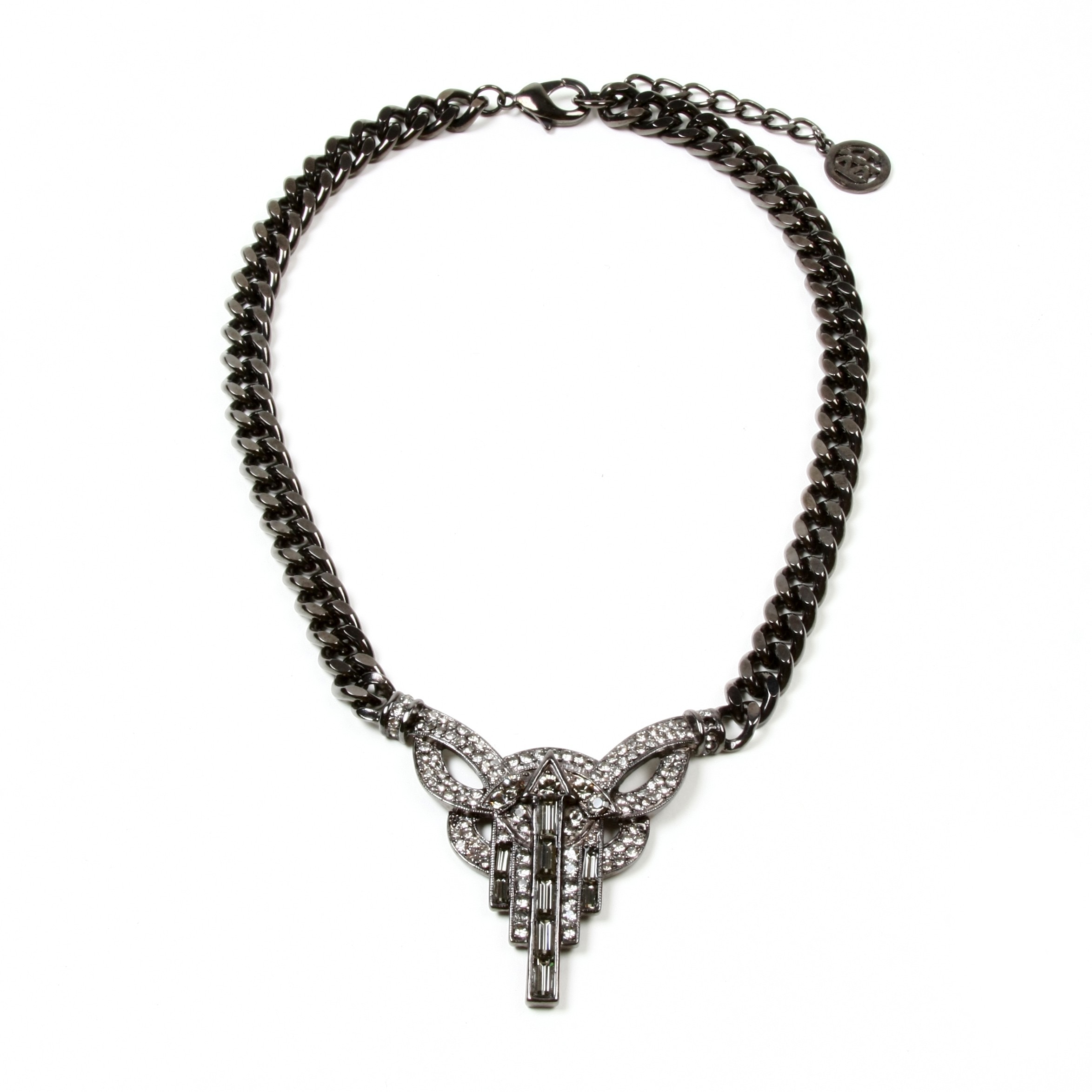 Ben-amun Gunmetal Pendant Necklace in Black (gunmetal) | Lyst