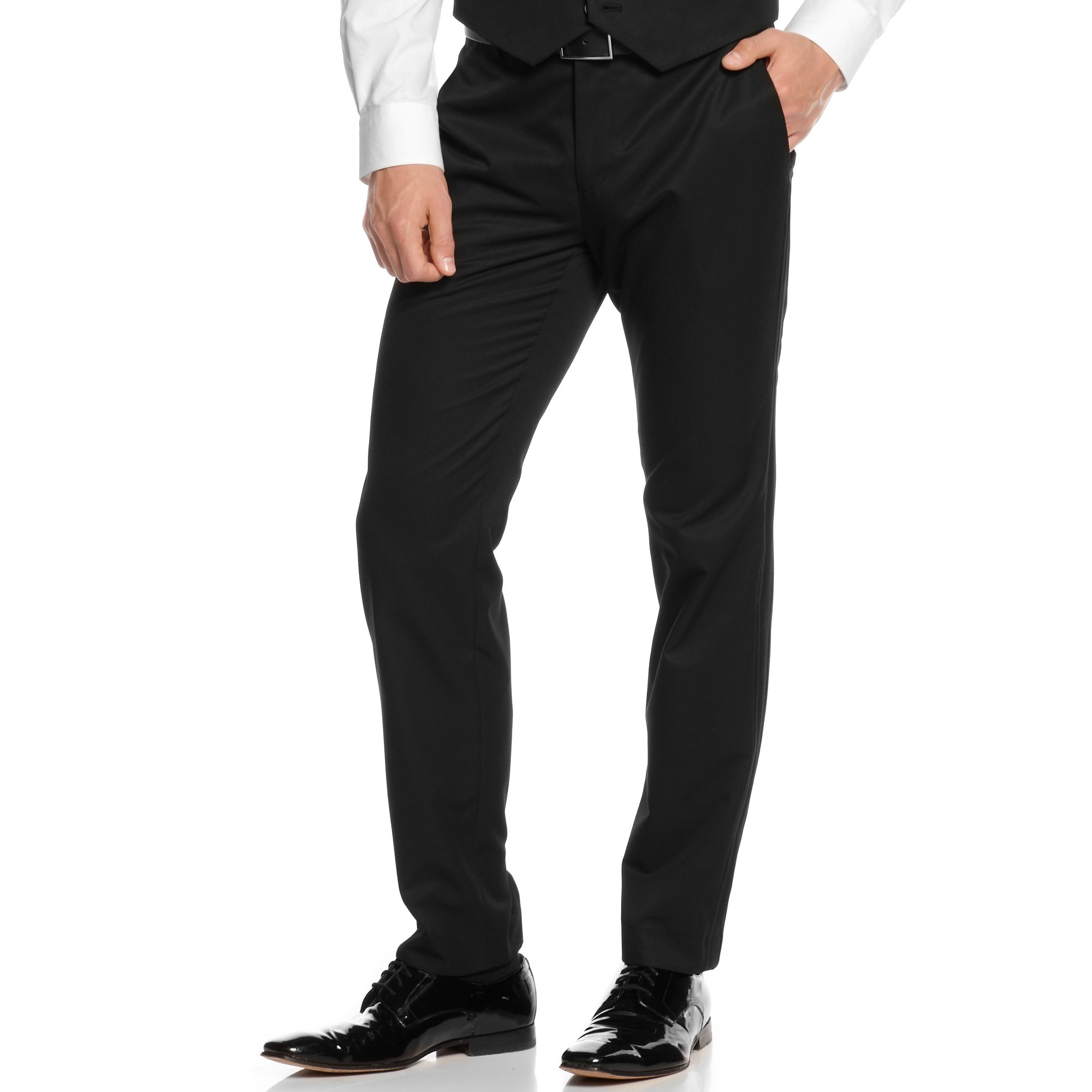 Calvin Klein Tuxedo Pants in Black for Men | Lyst