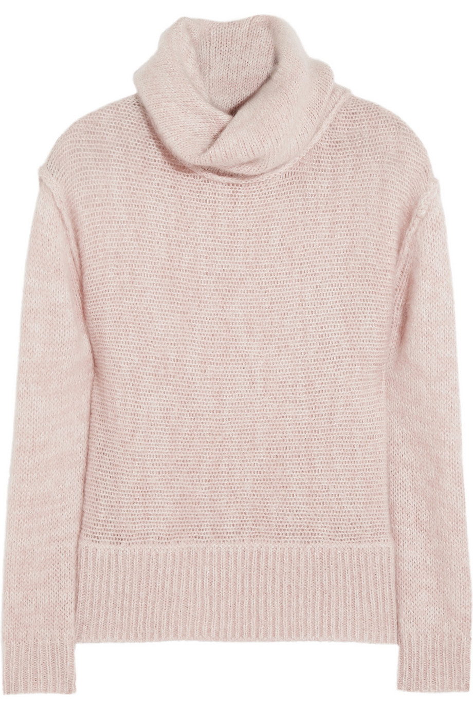 Duffy Knitted Turtleneck Sweater in Pink | Lyst