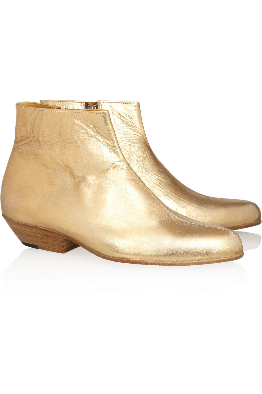 Esquivel Jett Metallic Leather Ankle Boots in Metallic | Lyst