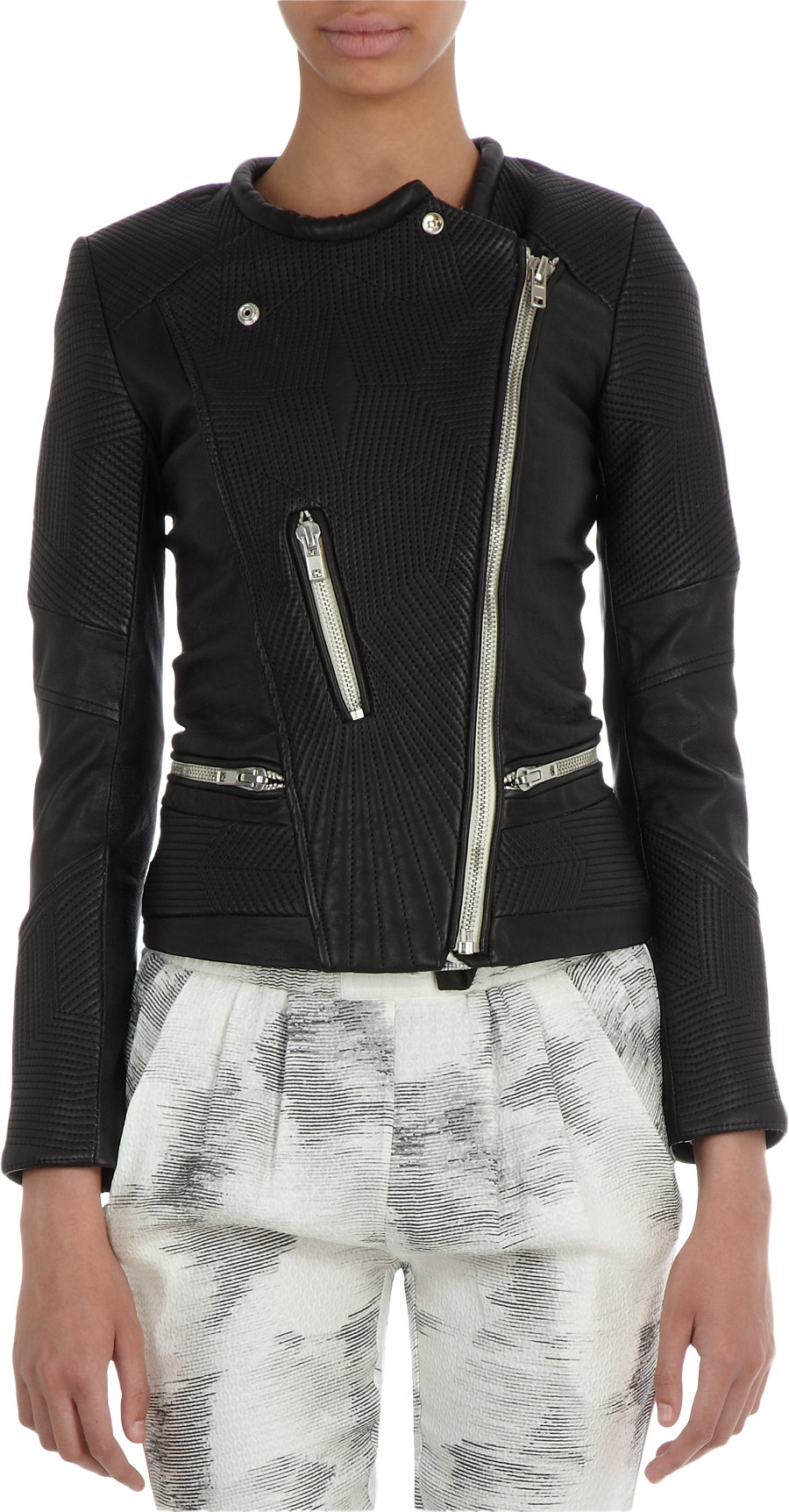 Lyst - Iro Quilted Leather Jacket in Black