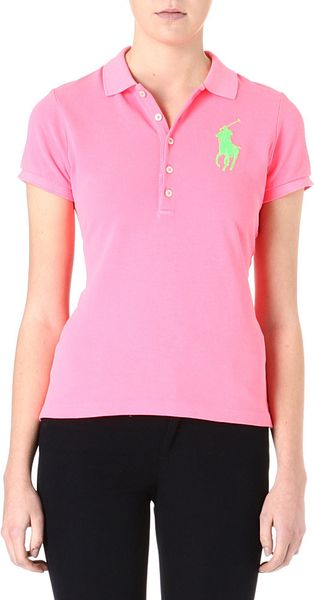 Ralph Lauren Big Pony Player Polo Shirt in Pink (Flamingo pink) | Lyst