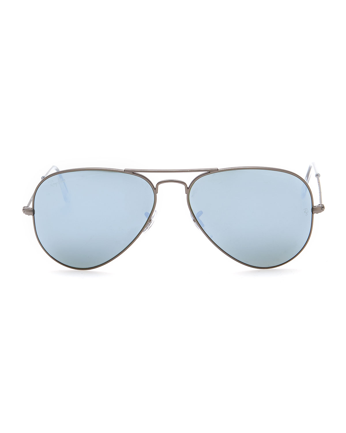 Ray Ban Aviator Mirrored Sunglasses In Metallic Lyst 