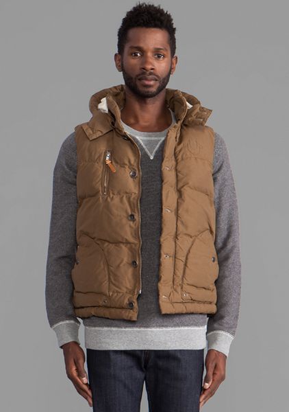 True Religion Waxed Canvas Puffer Vest in Chocolate in Brown for Men ...