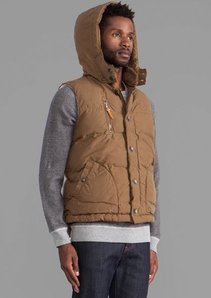 True Religion Waxed Canvas Puffer Vest in Chocolate in Brown for Men ...
