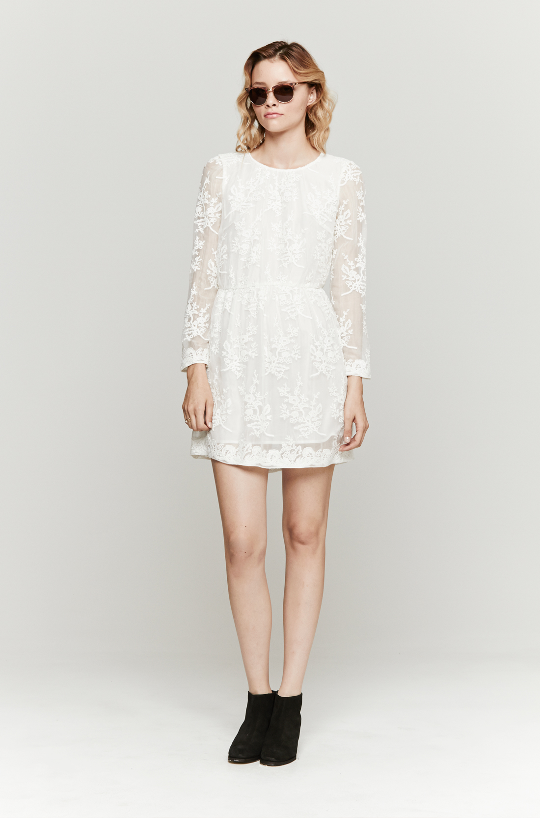 White Embroidered Dress