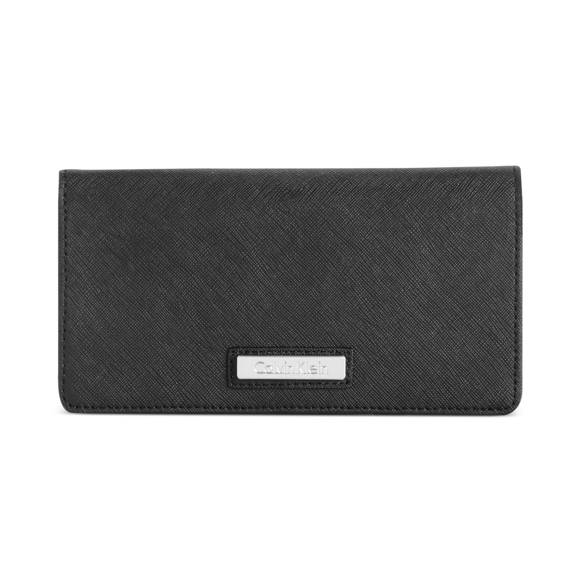Calvin Klein Saffiano Wallet in Black | Lyst