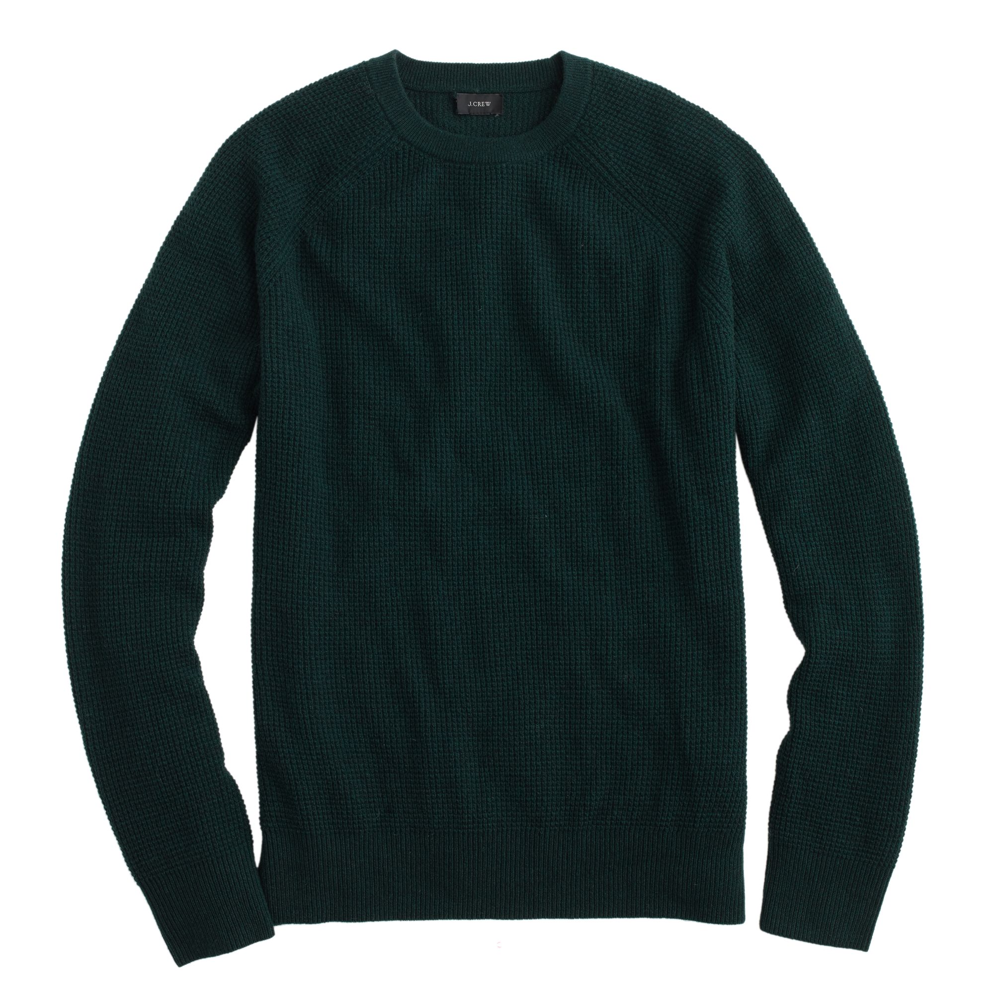 Lyst - J.Crew Woolcashmere Solid Waffle Sweater in Green for Men