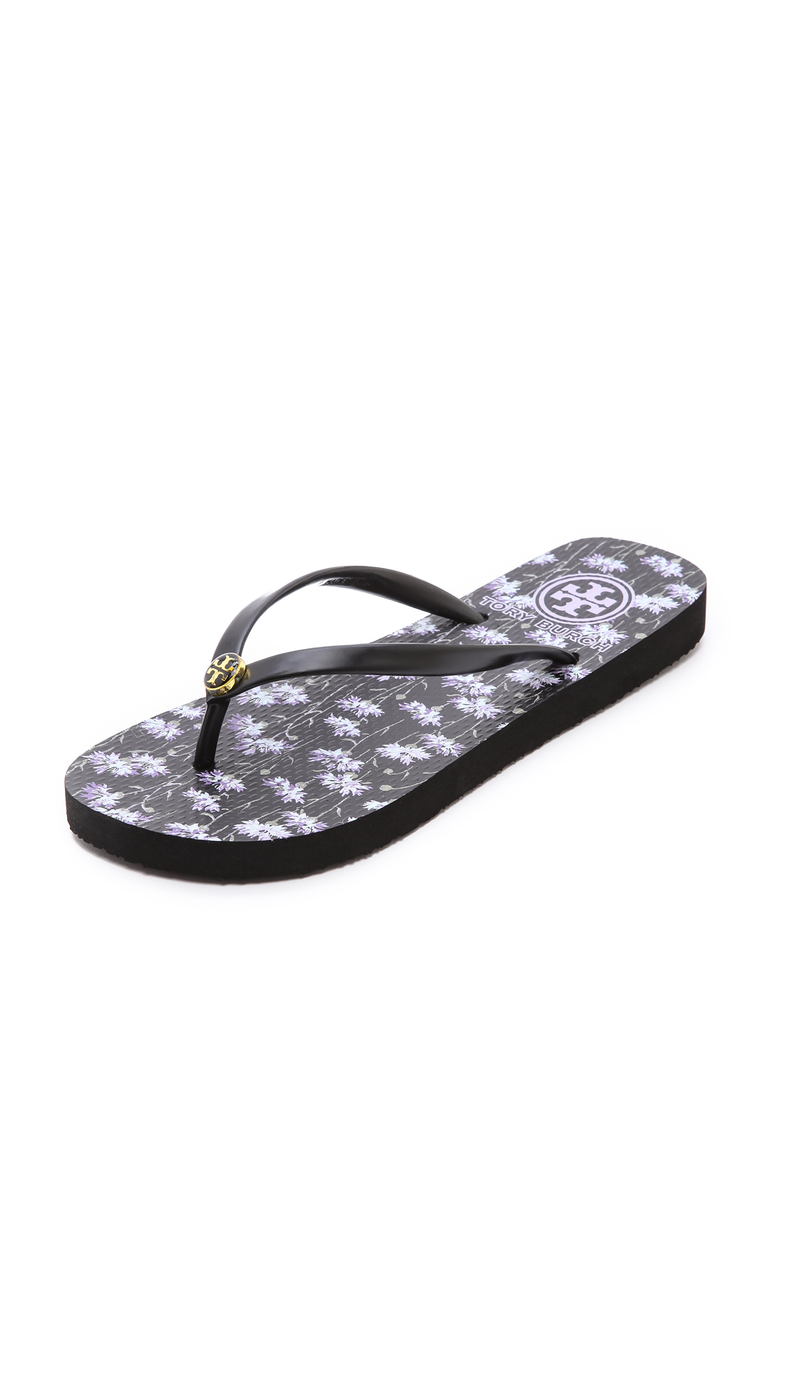 Tory burch Thin Flip Flops Ballet Pinklobelia Combo in Black (Black ...