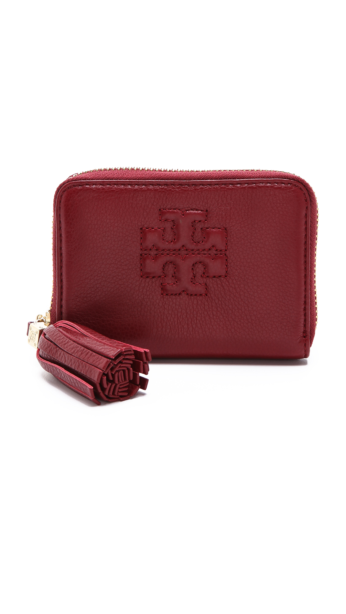 Lyst - Tory Burch Thea Zip Coin Case in Red