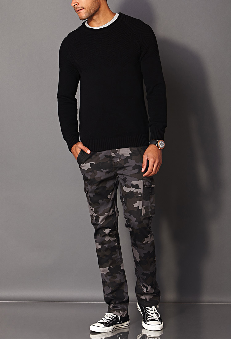 Lyst Forever 21 Combat Camo Pants In Black For Men 2840