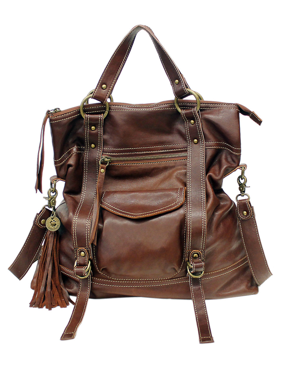 Lucky Brand Fresno Leather Backpack in Brown | Lyst