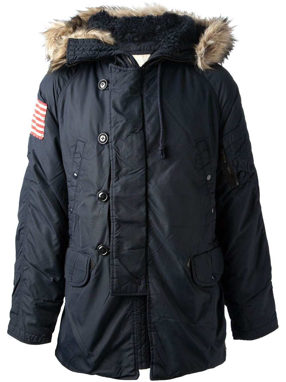 Lyst - Ralph Lauren Padded Parka in Blue for Men