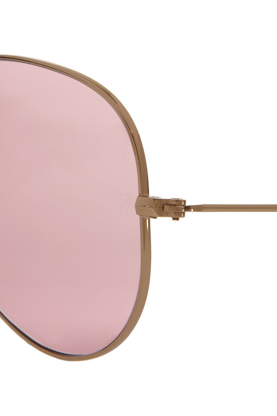 Ray Ban Aviator Mirrored Metal Sunglasses In Pink Lyst 0036