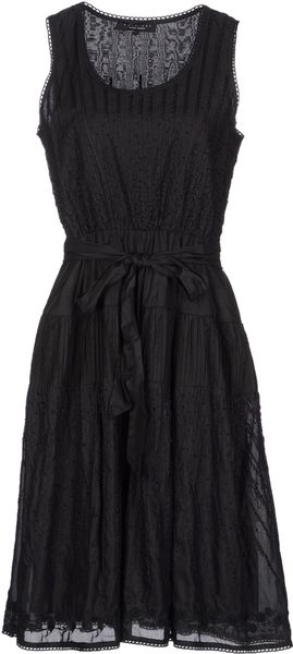 Twin-set Simona Barbieri Kneelength Dress in Black | Lyst