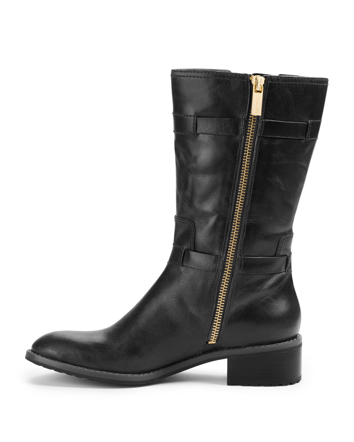 Lyst - Michael Kors Blake Buckle Boot in Black