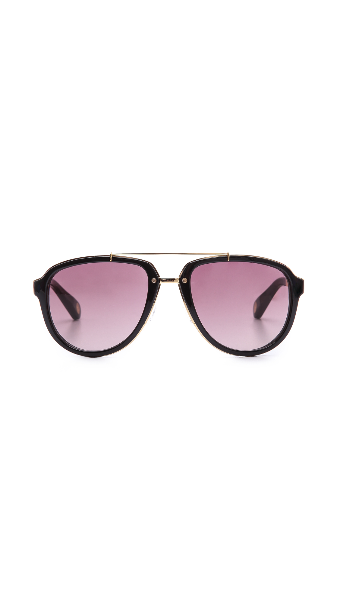 Marc jacobs Aviator Sunglasses in Black Lyst
