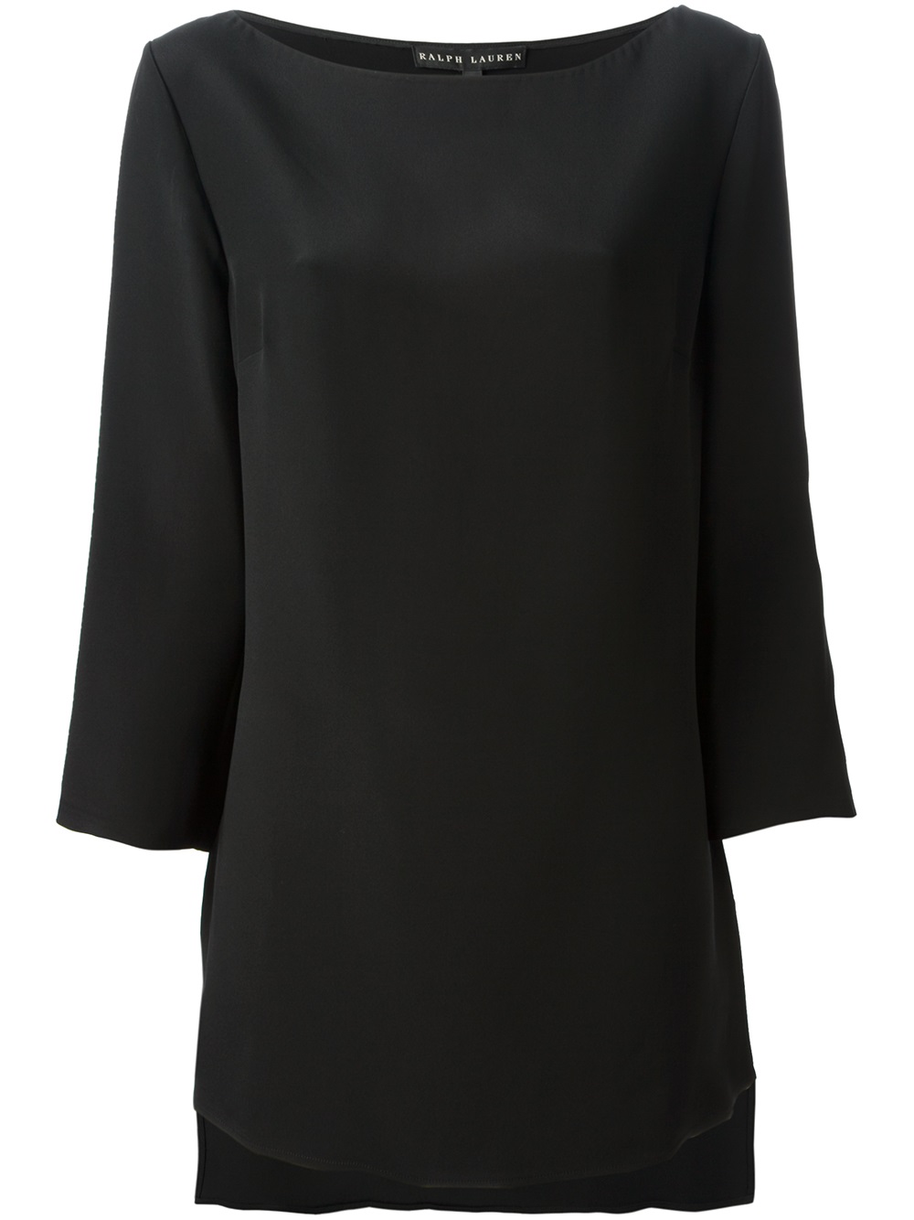 Ralph Lauren Black Label Linette Tunic Blouse in Black | Lyst