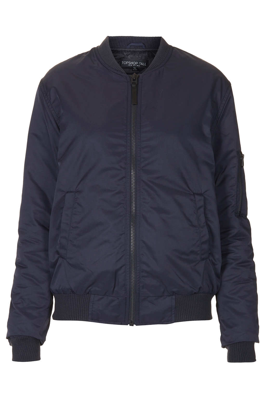Topshop Tall Airforce Bomber Jacket in Blue (NAVY BLUE) | Lyst