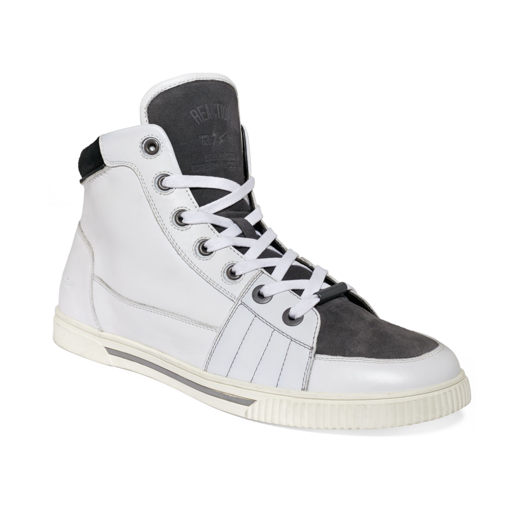 Kenneth Cole Reaction Strong Defence Hi-Top Sneakers in White for Men ...