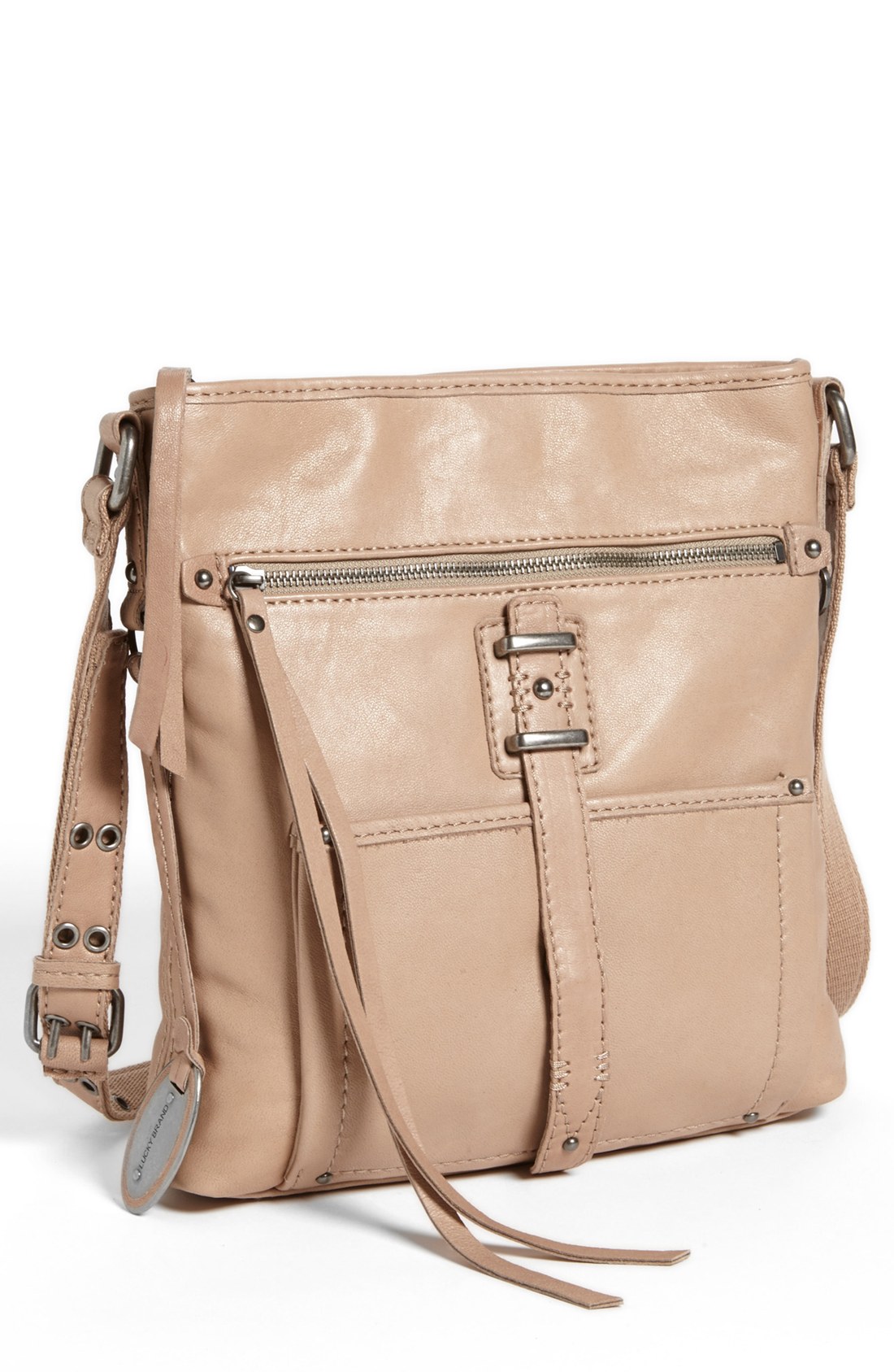 Lucky Brand Ashley Large Crossbody Bag in Beige (Clay) | Lyst