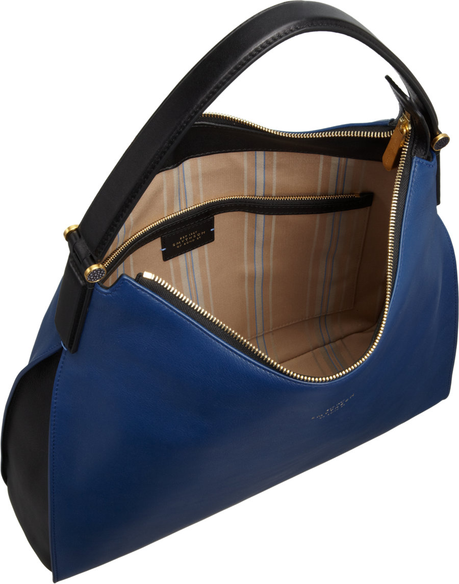 Lyst Smythson Eliot Hobo Bag In Blue Gallery