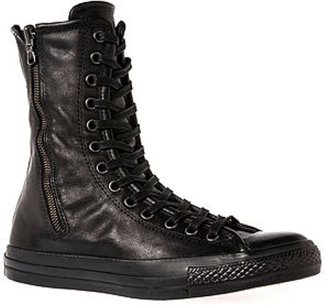Converse The Chuck Taylor All Star Leather Boot in Black for Men | Lyst
