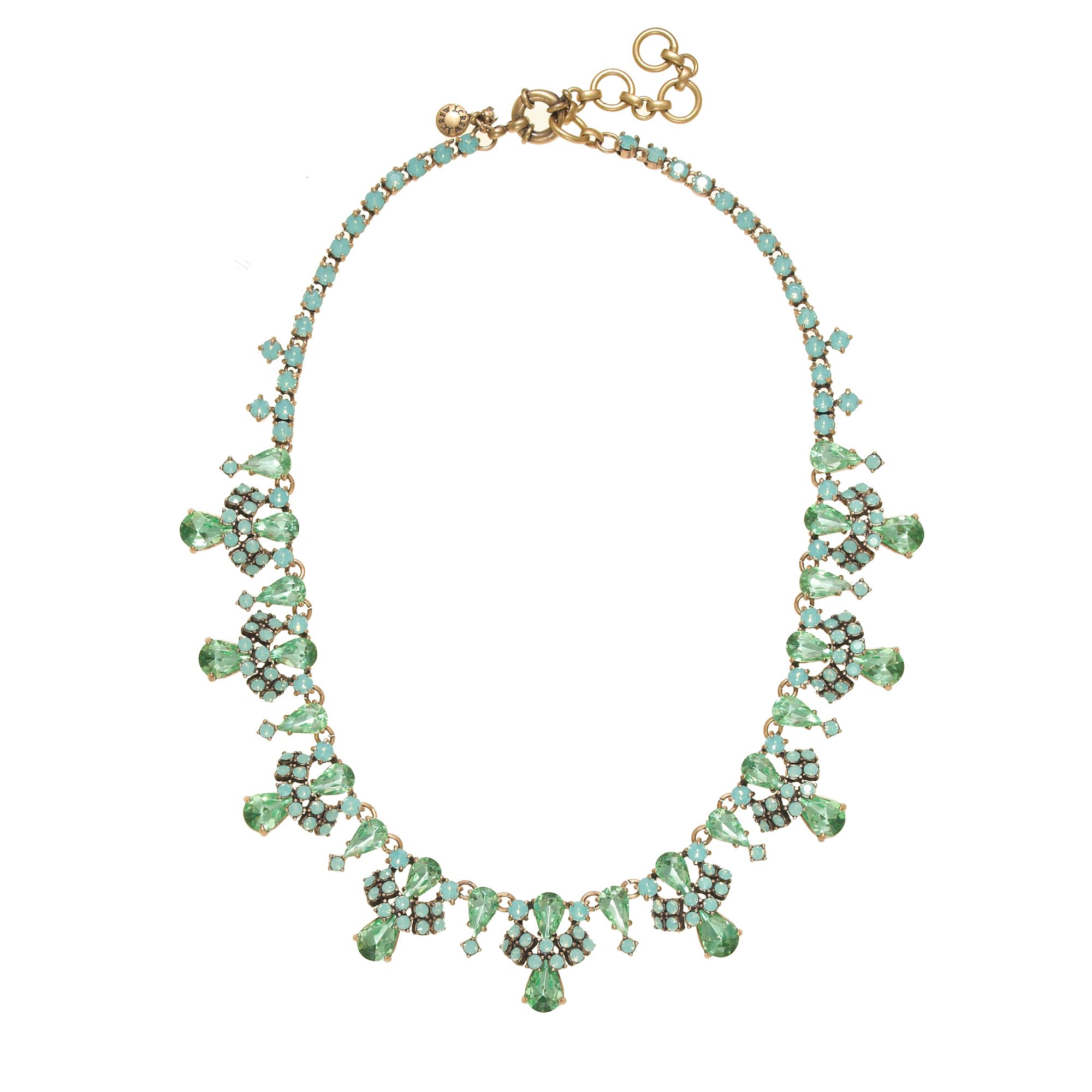 Lyst - J.Crew Crystal Garland Necklace in Green