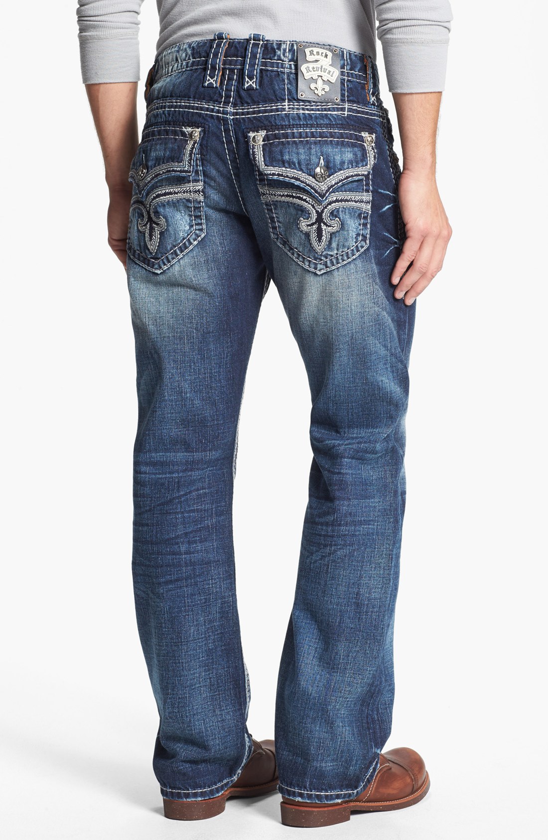 Rock Revival Eldon Bootcut Jeans in Blue for Men (Medium Blue) | Lyst