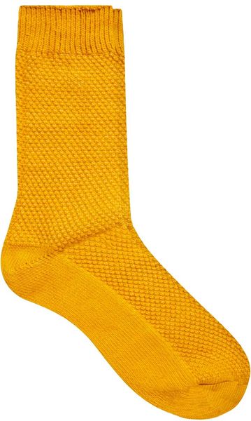 Asos Waffle Socks in Yellow for Men (Mustard) | Lyst