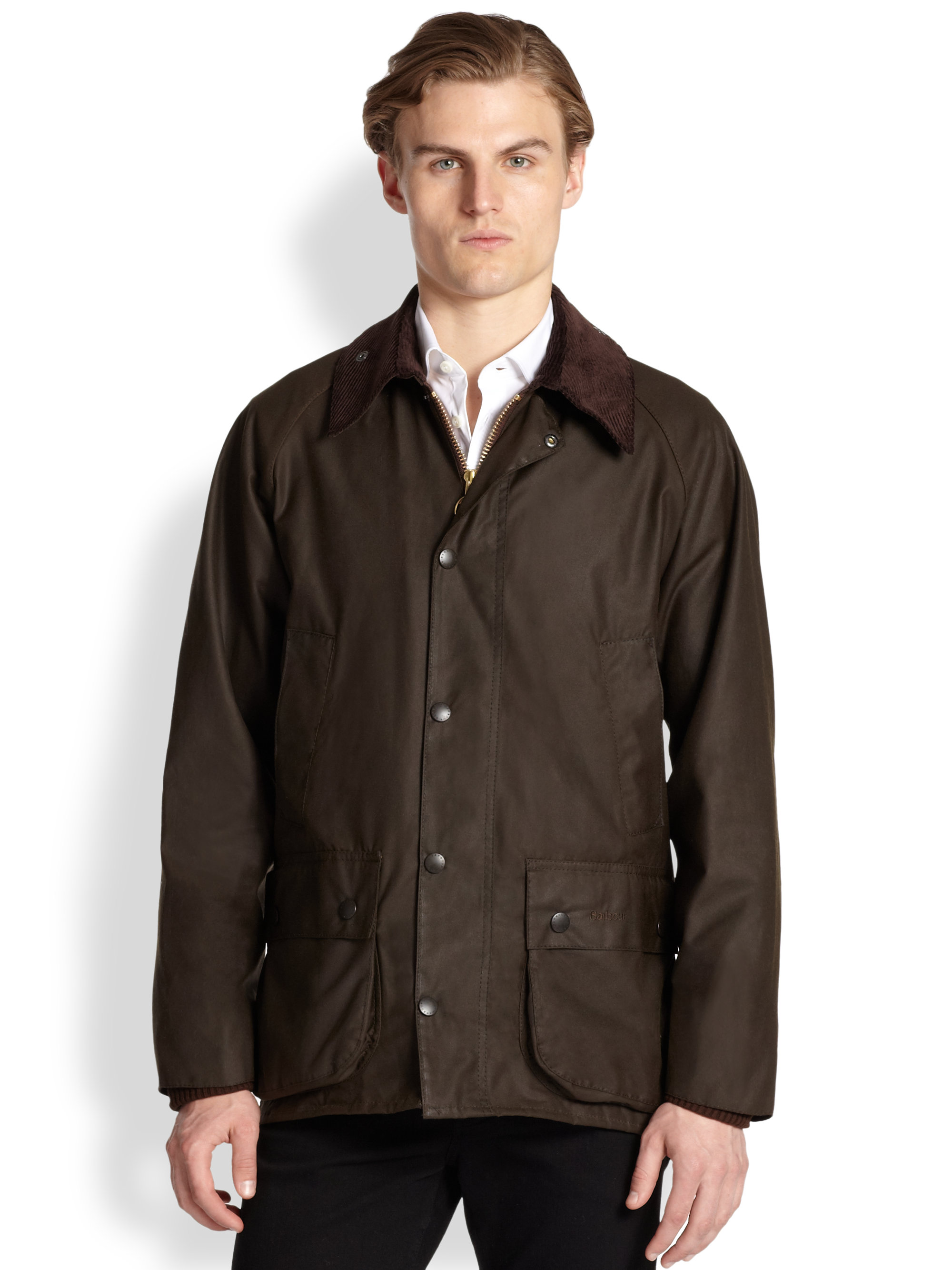 Lyst - Barbour Beaufort Waxed Cotton Jacket in Green for Men