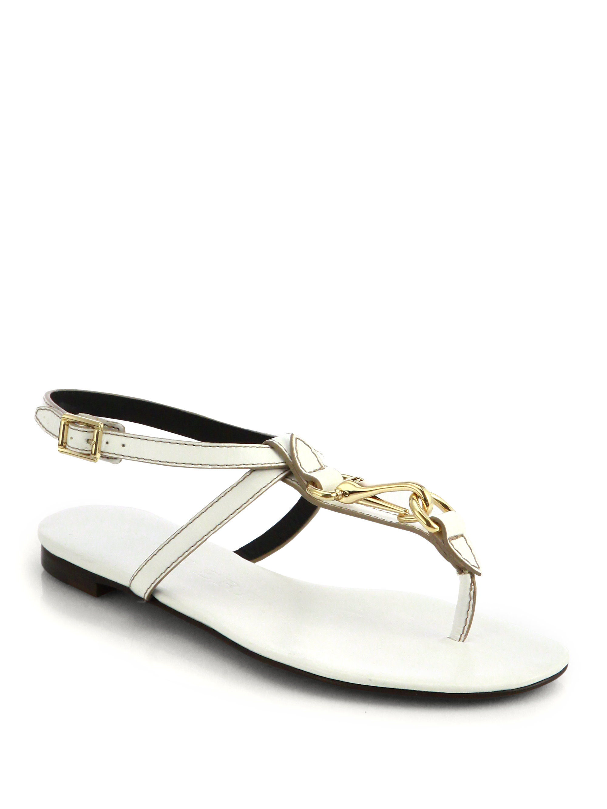 white burberry sandals