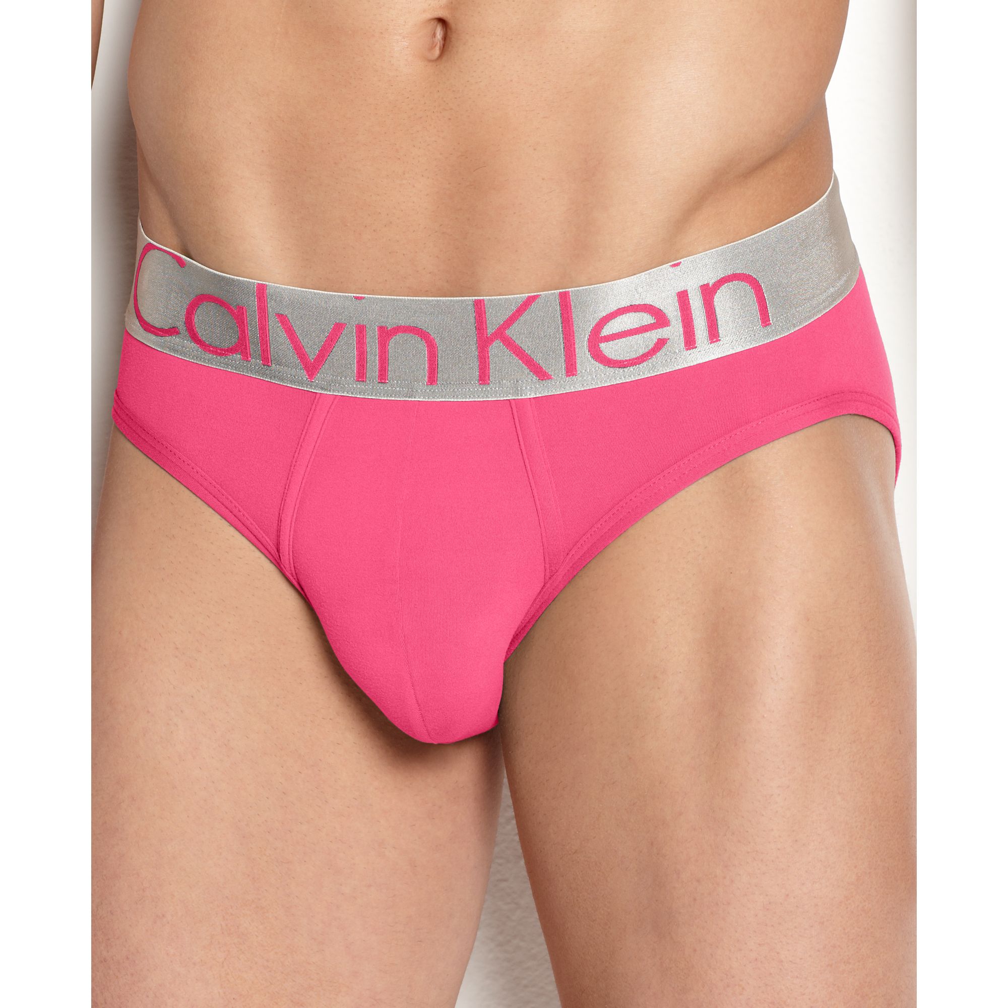 Lyst Calvin Klein Steel Microfiber Hip Brief In Pink For Men 7069