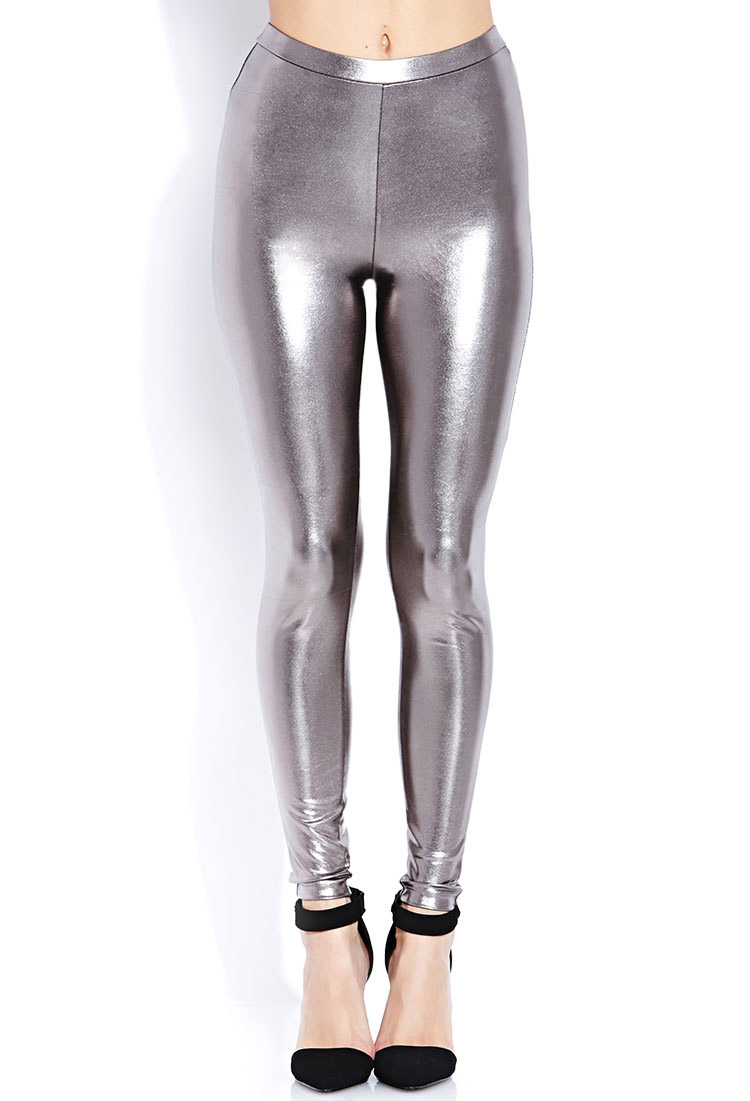 Forever 21 Must Have Liquid Leggings In Metallic Lyst