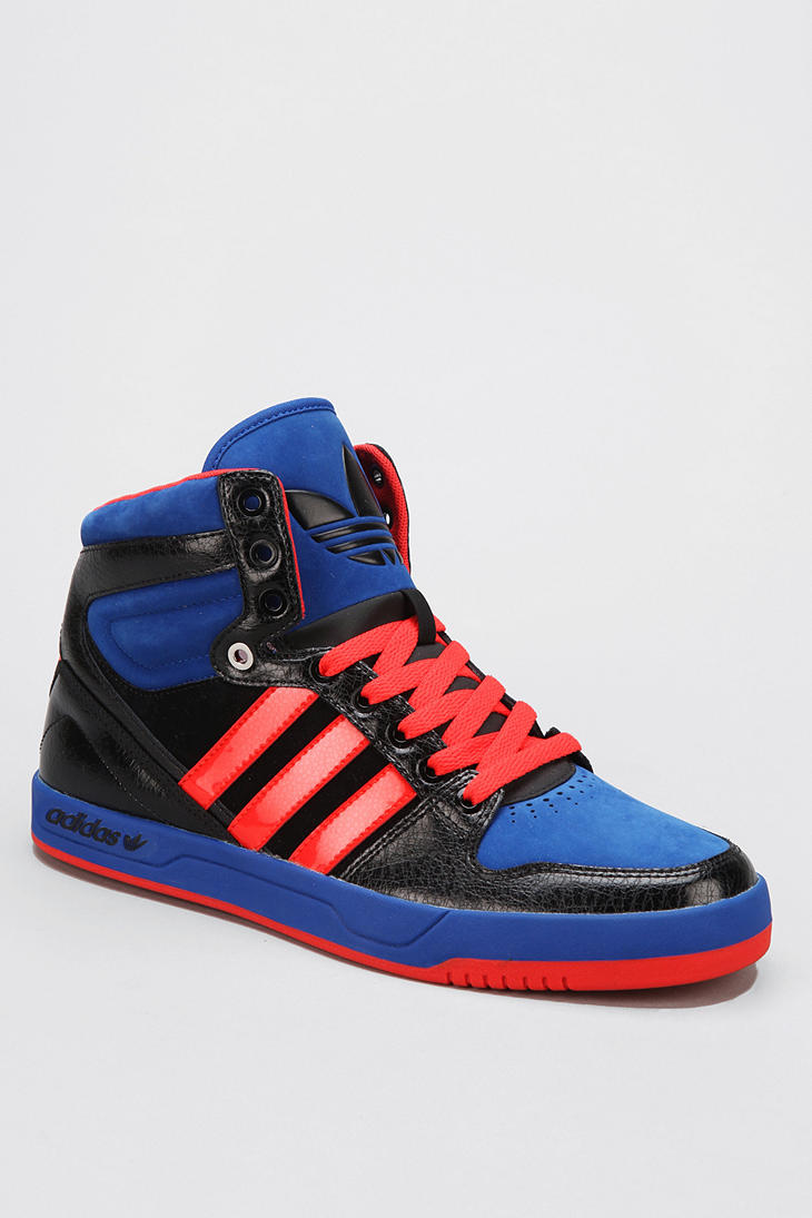 Lyst - Urban Outfitters Adidas Court Attitude Hightop Sneaker in Blue ...
