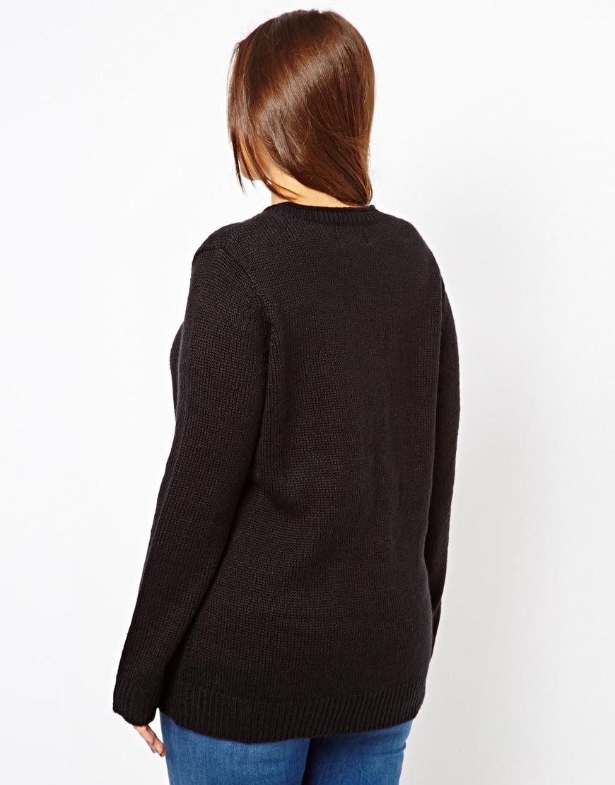 north face black sweater